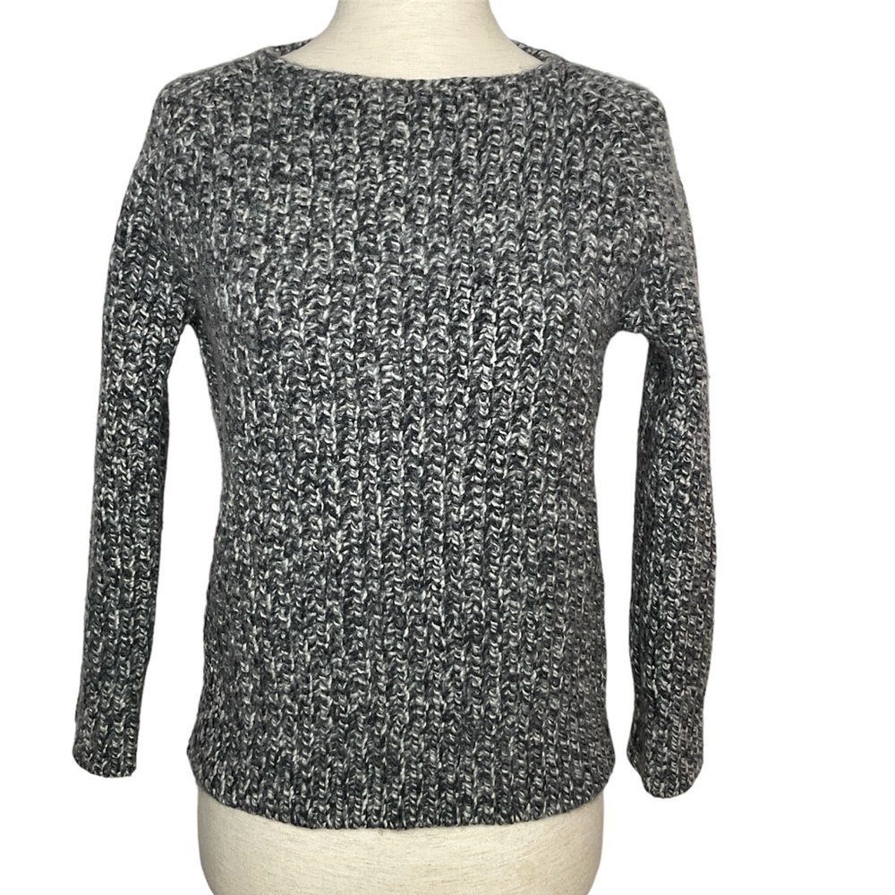 Vince Marled Black and White Knit Sweater